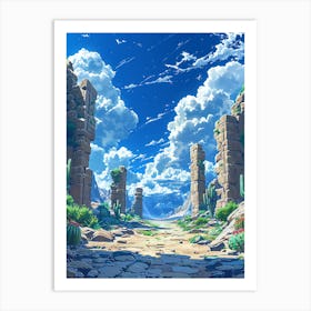 Cactus Desert 5 Art Print