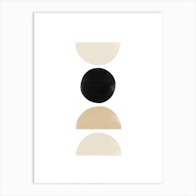 Balancing Shapes 2 Black Art Print