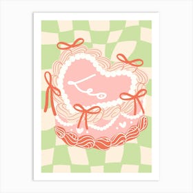 Leo Coquette Cake Art Print