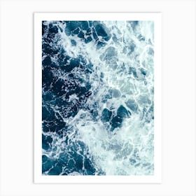 Blue Ocean Waves 1 Art Print