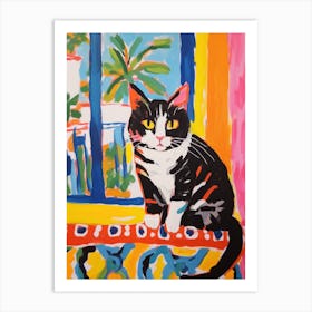 Painting Of A Cat In Djerba Tunisia 3 Art Print