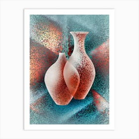 colord vases 5 Art Print