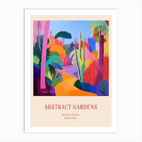 Colourful Gardens Bok Tower Gardens Usa 1 Red Poster Art Print