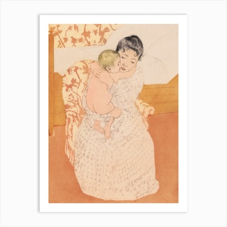 Maternal Caress, Mother And Baby, Mary Cassatt Art Print