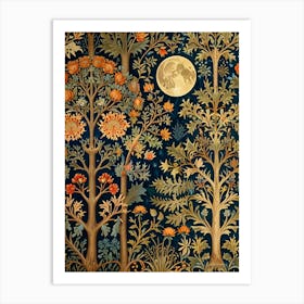 William Morris Moon And Trees Art Print