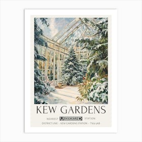 William Morris Prints Kew Gardens Christmas Trees Gift Winter Vintage Art Print