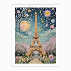 Eiffel Tower Celebrations Art Print