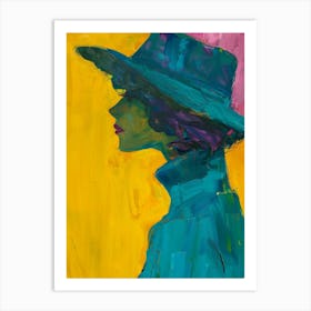 Woman In Hat 3 Art Print