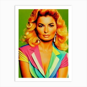 Shania Twain Colourful Pop Art Art Print