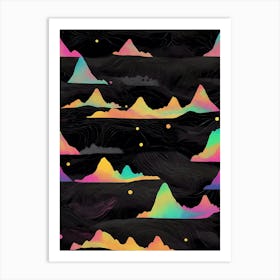 Rainbow Mountains Art Print