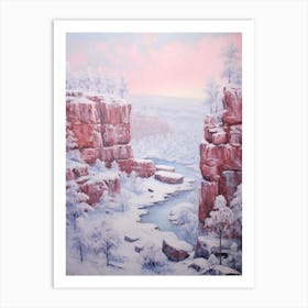 Dreamy Winter Painting Grand Canyon National Park United States Art Print