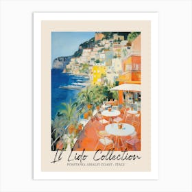 Positano, Amalfi Coast   Italy Il Lido Collection Beach Club Poster 3 Art Print