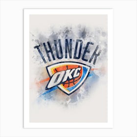 Oklahoma City Thunder Paint Art Print