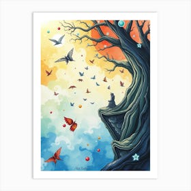 Tree In The Sky Art Print