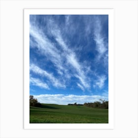 Cloudy Sky Over A Field 1 Art Print