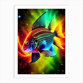 Fish In Space 2 Art Print