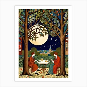 Two Women At A Table William Morris Art Print