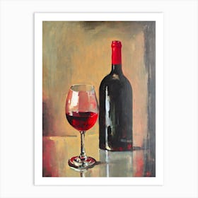 Carignan Rosé Oil Painting Cocktail Poster Art Print