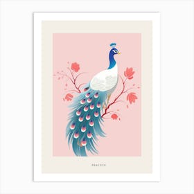 Minimalist Peacock 3 Bird Poster Art Print