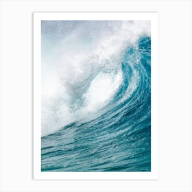 Wave Breaking In The Ocean Art Print