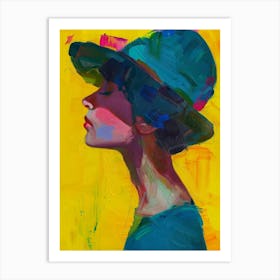 Portrait Of A Woman In A Hat 12 Art Print
