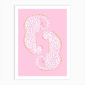 Pink Cheetahs Art Print