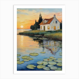 Sunset By The Lake 1 Art Print