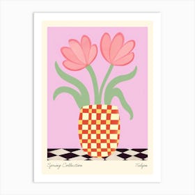 Spring Collection Tulips Flower Vase 1 Art Print