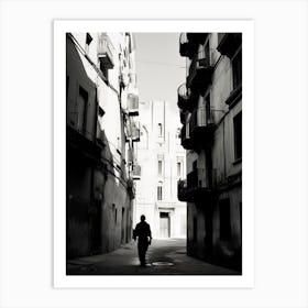 Cagliari, Italy, Mediterranean Black And White Photography Analogue 2 Art Print