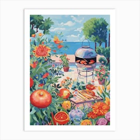 House Garden Vintage 1 Art Print