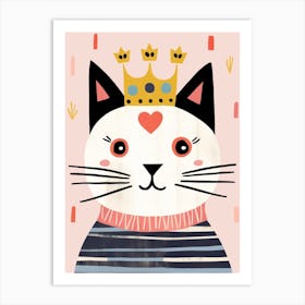 Little Cat 6 Wearing A Crown Art Print