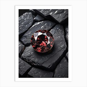 Garnet Glamour Gemstone Art Print