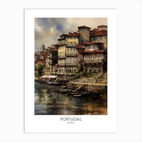 Porto, Portugal 2 Watercolor Travel Poster Art Print