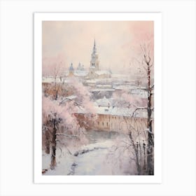 Dreamy Winter Painting Stockholm Sweden 1 Art Print