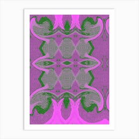 Abstract Pink And Green Art Print