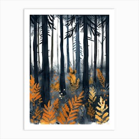 Ferns In The Forest 1 Art Print