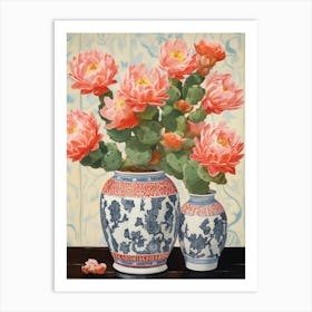 Cactus Painting Maximalist Still Life Austrocylindropuntia Subulata Art Print