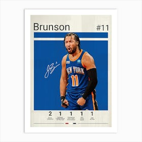 Jalen Brunson Art Print