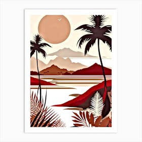 Palm Trees In The Sun 1 Art Print