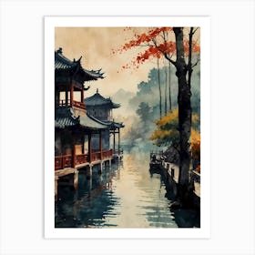 Chinese Village 7 Art Print