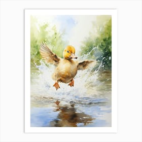 Duckling Taking Flight 3 Art Print
