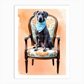 Dog In A Chair 1 Art Print