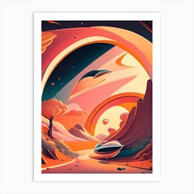 Attraction Comic Space Space Art Print