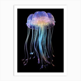 Comb Jellyfish Neon 5 Art Print