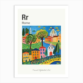 Kids Travel Alphabet  Rome 4 Art Print