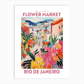 Rio De Janeiro Brazil Flower Market Floral Art Print Travel Print Plant Art Modern Style Art Print