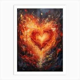 Heart Of Fire Art Print