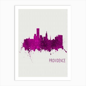 Providence Rhode Island City Purple Art Print