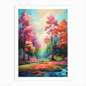 Colorful Forest Art Print