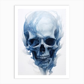 Blue Skull 1 Art Print